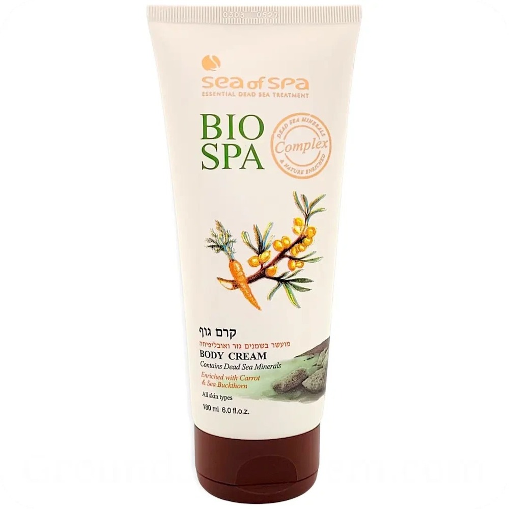 EXP 5/27 - Dead Sea Of Spa Bio Spa Body Cream Carrot & Sea Buckthorn 6 fl oz